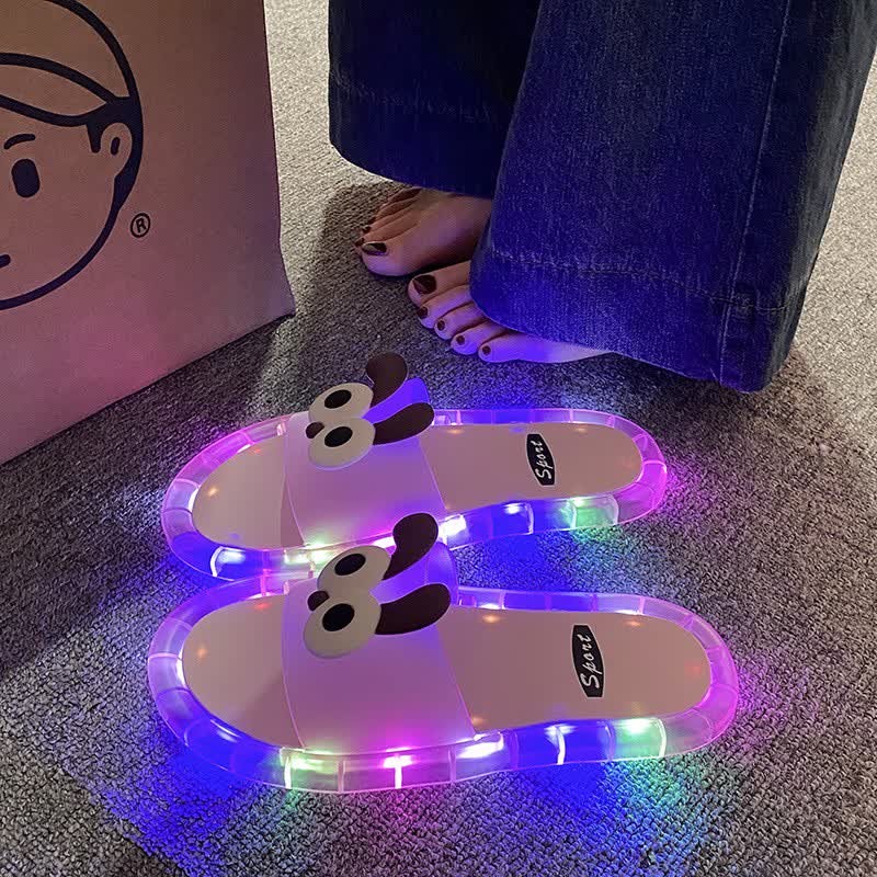 Ear Dog Light Up Jelly Slides - Pink - Kids EU34–35(3–3.5) - image 2