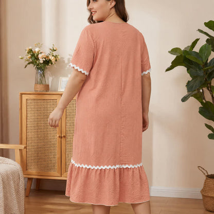 Floral Applique Lounge Nightgown - image 3
