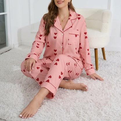Heart Print Satin Pajama Set - image 9