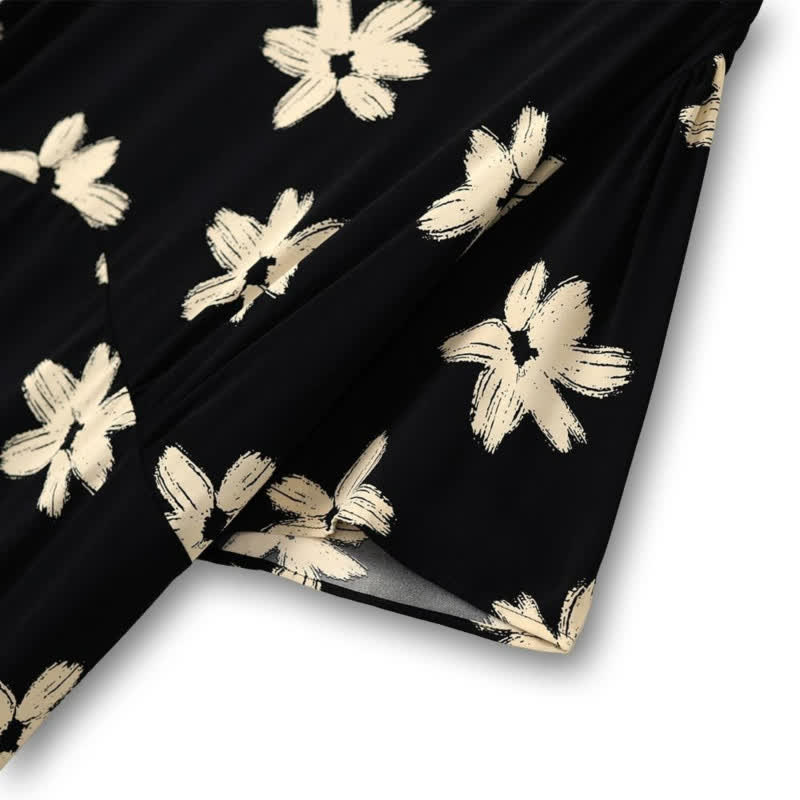 Curve Floral V Neck Midi Dress - image 5