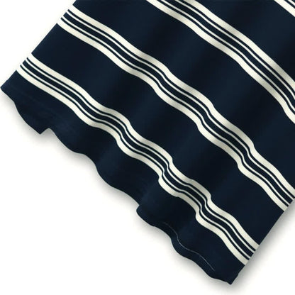 Contrast Stripe V-Neck Casual Comfort Blouse - image 4