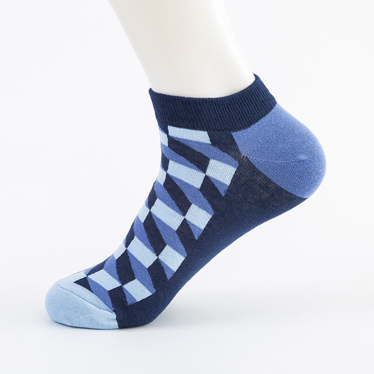 Diamond Patterns Ankle Socks(5 Pairs) - image 3