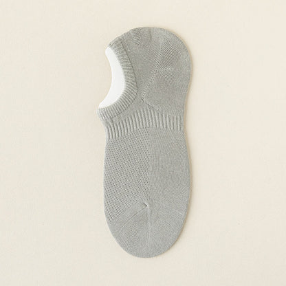 Mesh Cotton No Show Socks(5 Pairs) - Light Gray - EU39-46(US5-12) - image 18