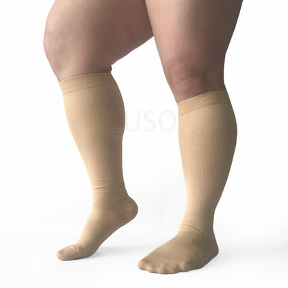 Skin Purple Electrocardiogram Plus Size Compression Socks 2XL-7XL(3 Pairs) - image 9