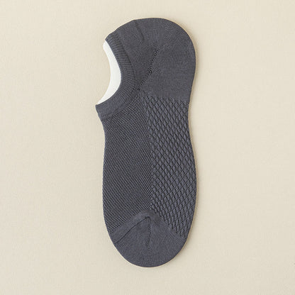 Mesh Massage No Show Socks(5 Pairs) - Dark Blue - EU39-46(US5-12) - image 20
