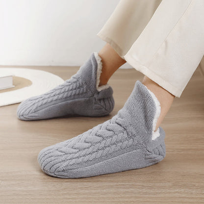 Plus Size Anti Slip Slipper Socks(2 Pairs) - Grey - EU36-39(US3-6) - image 4