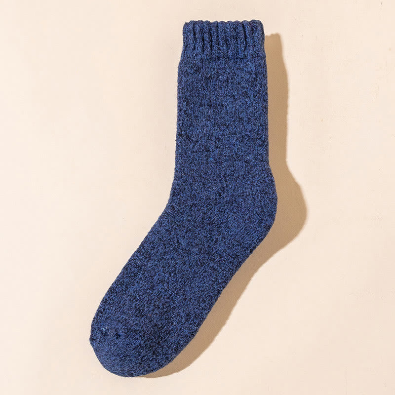 Thickened Thermal Quarter Socks(5 Pairs) - Navy Blue - EU40-47(US7-13) - image 2