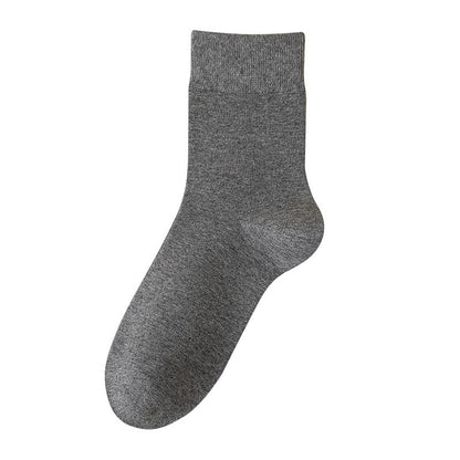 Solid Color Breathable Quarter Socks(5 Pairs) - Warm Grey - EU39-46(US6-12) - image 15