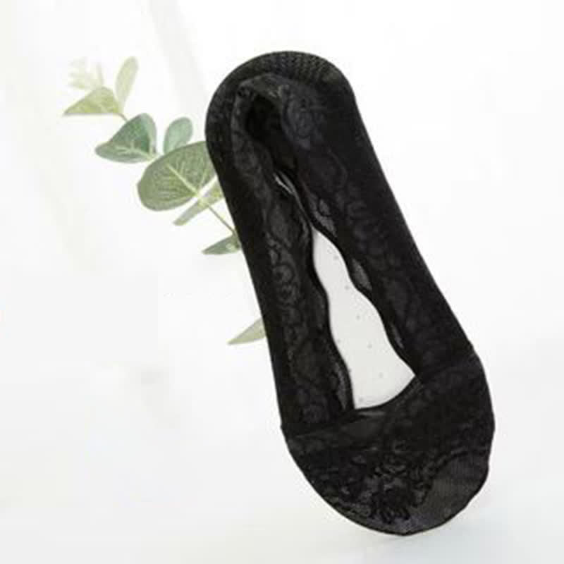 Lace No Show Socks(5 Pairs) - Black - EU35-38(US5-7) - image 14