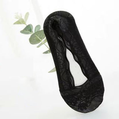Lace No Show Socks(5 Pairs) - Black - EU35-38(US5-7) - image 14