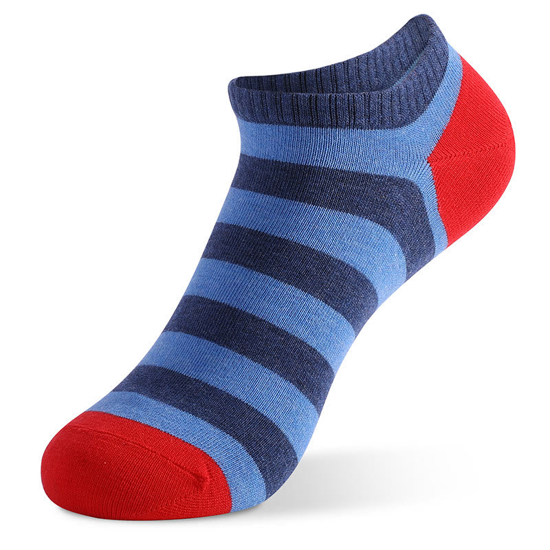 Colorful Striped Cotton Ankle Socks(5 Pairs) - image 4