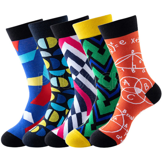 Abstract Graphics Crew Socks(5 Pairs) - image 0