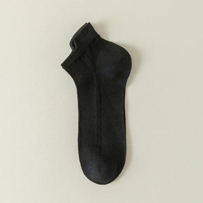 Mesh Breathable Ankle Socks(7 Pairs) - Black - EU44-50(US10-15) - image 8