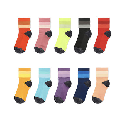 Candy Color Breathable Quarter Socks - image 13