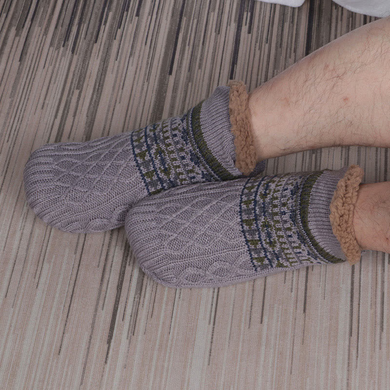 Plus Size Thickened Knitted Home Slipper Socks - image 9