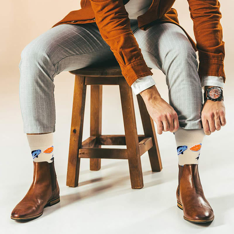 Marine Series Fun Crew Socks(5 Pairs) - image 5