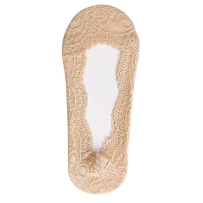Lace Shallow No Show Socks(6 Pairs) - Nude - EU35-38(US5-7) - image 11
