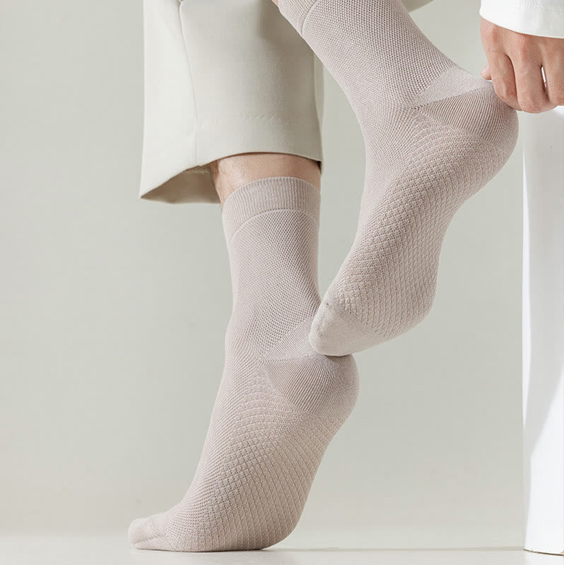 Cotton Mesh Quarter Socks(5 Pairs) - image 7