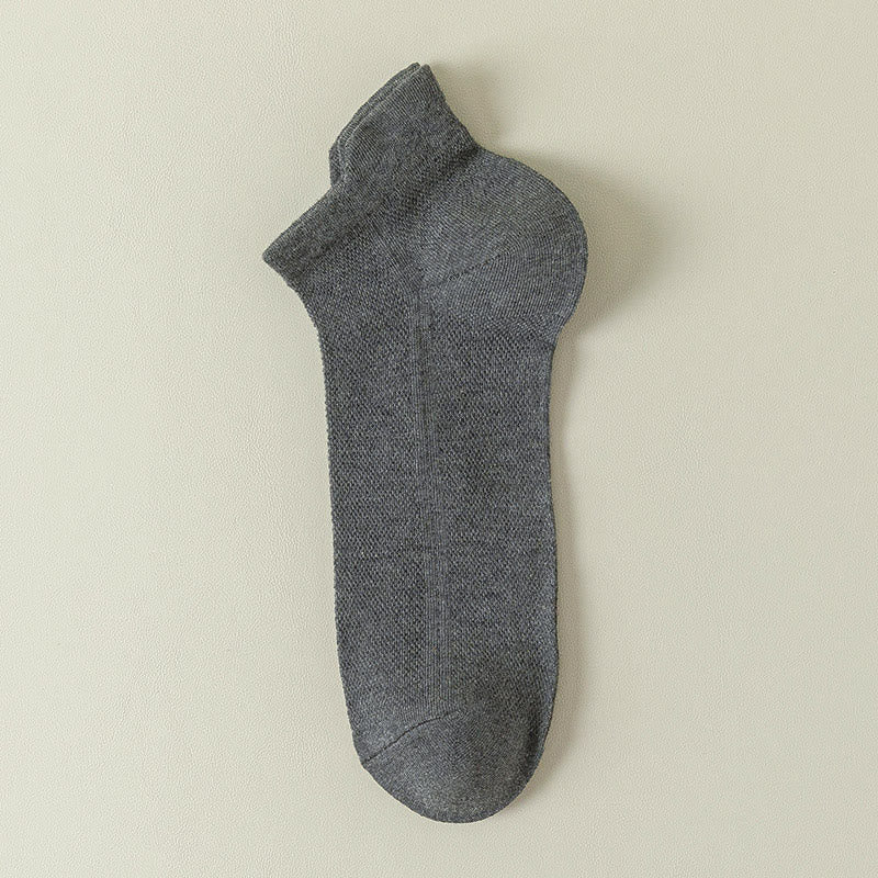 Mesh Breathable Ankle Socks(7 Pairs) - Dark Grey - EU44-50(US10-15) - image 12