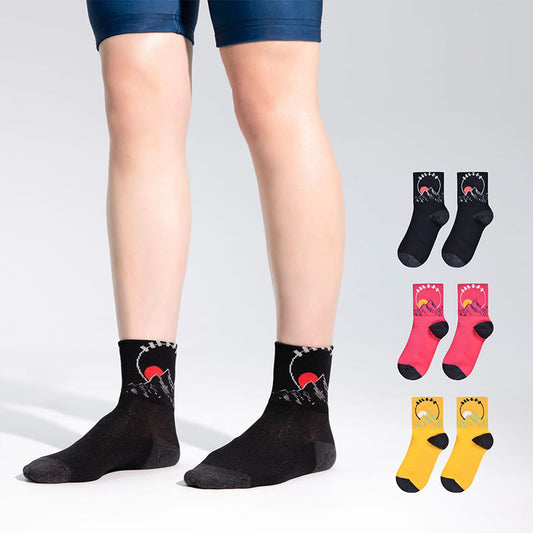 Funny Pattern Cycle Quarter Socks - image 0