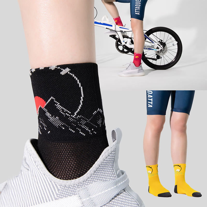 Funny Pattern Cycle Quarter Socks - image 2