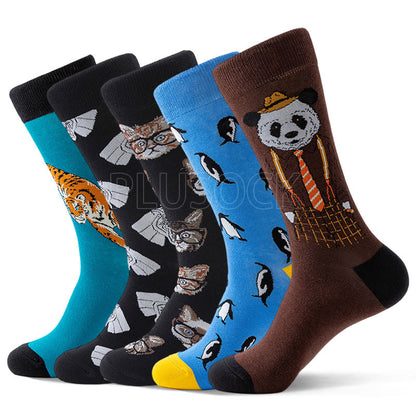 Animal Prints Crew Socks(5 Pairs) - image 0