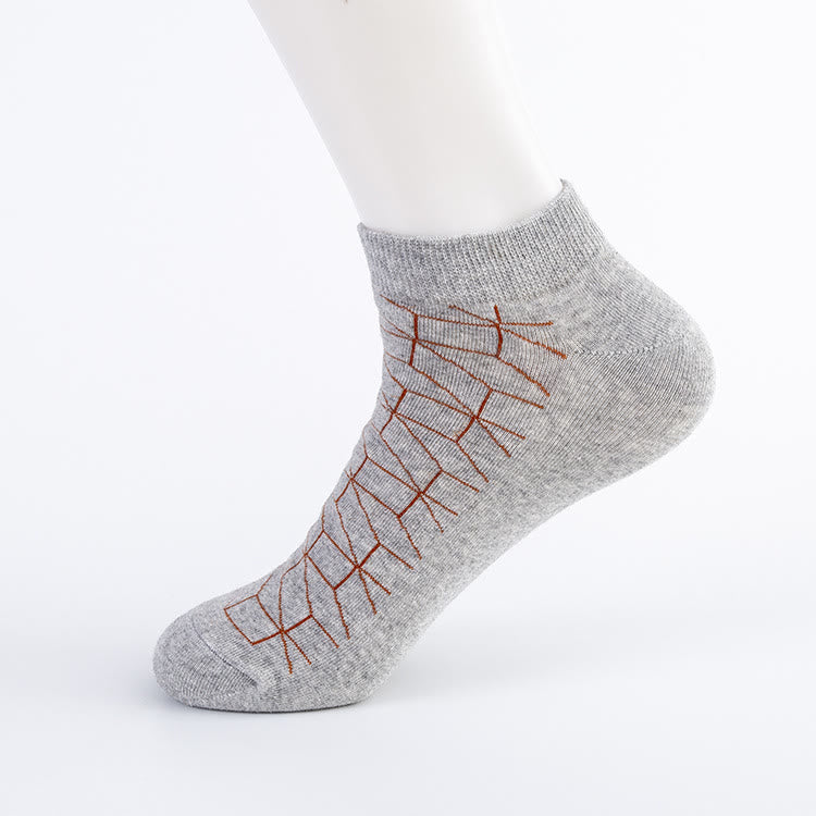 Plaid Patterns Ankle Socks(5 Pairs) - image 3