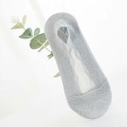 Lace No Show Socks(5 Pairs) - Grey - EU35-38(US5-7) - image 13