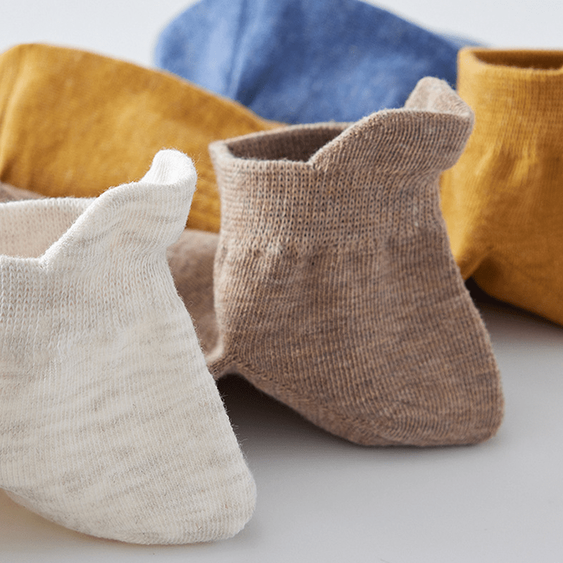 Breathable Solid Color Ankle Socks(8 Pairs) - image 4