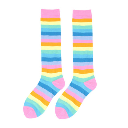 Rainbow Striped Knee High Socks(3 Pairs) - image 7