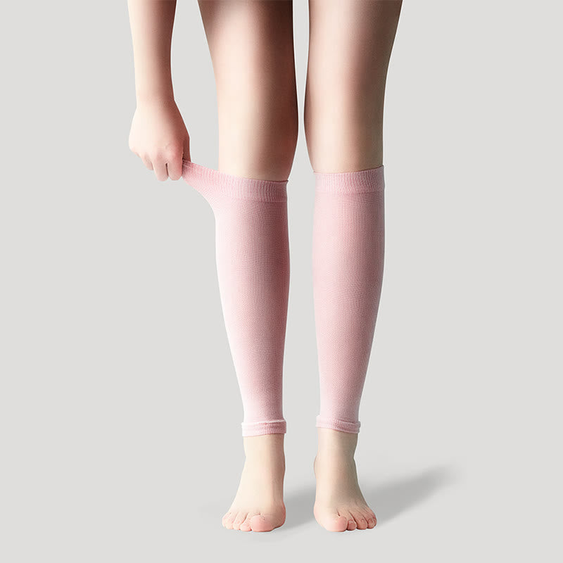 Ice Silk Footless Cool Compression Sleeve Socks Unisex - Pink - XL - image 31