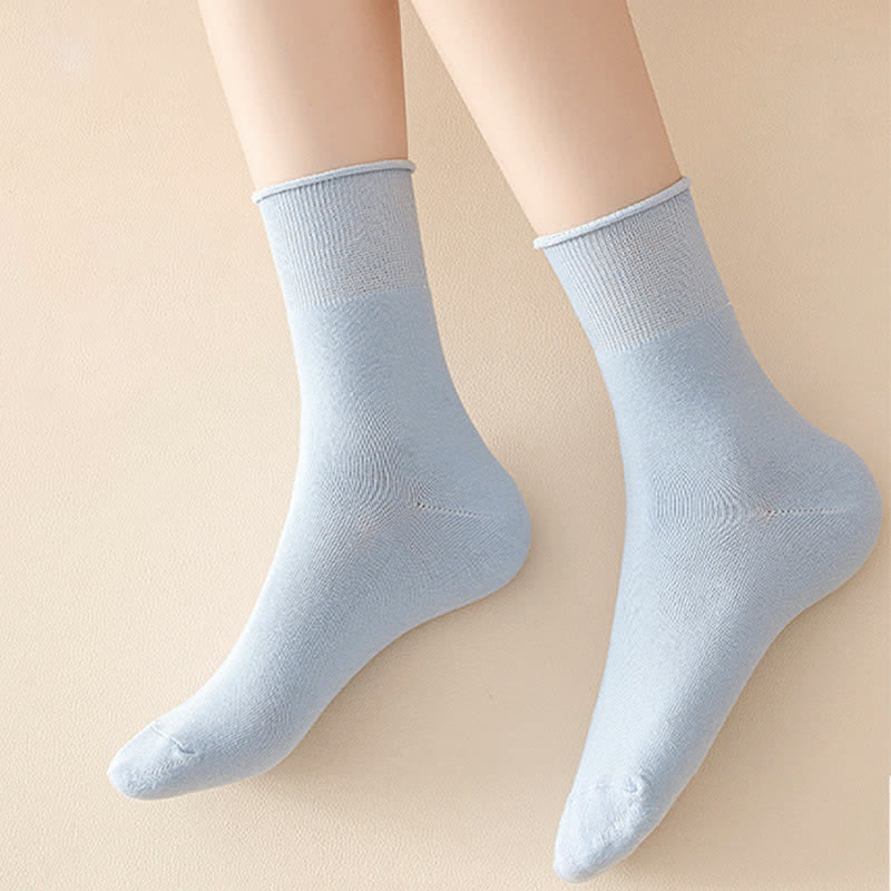 Elastic Solid Quarter Socks(6 Pairs) - image 3