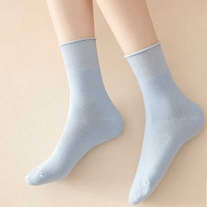 Elastic Solid Quarter Socks(6 Pairs) - image 3