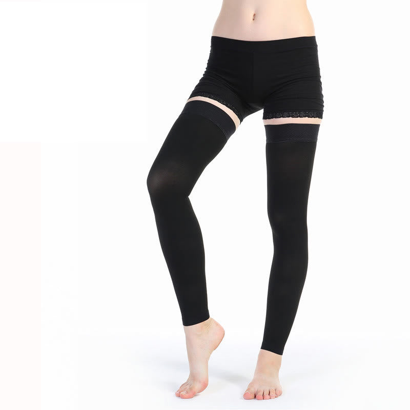 Solid Compression Sleeve Socks Knee Thigh - image 0