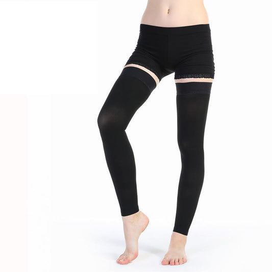 Solid Compression Sleeve Socks Knee Thigh - image 0