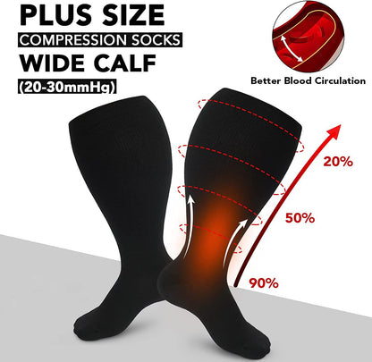 FREE Today: Plus Size Solid Color Compression Socks - image 2