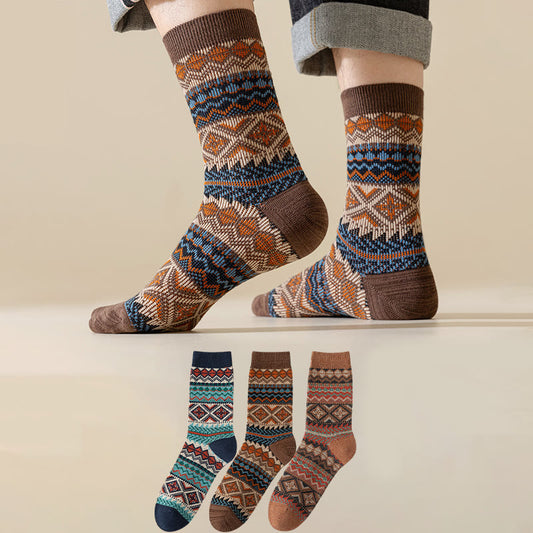 Retro Breathable Quarter Socks(3 Pairs) - image 0