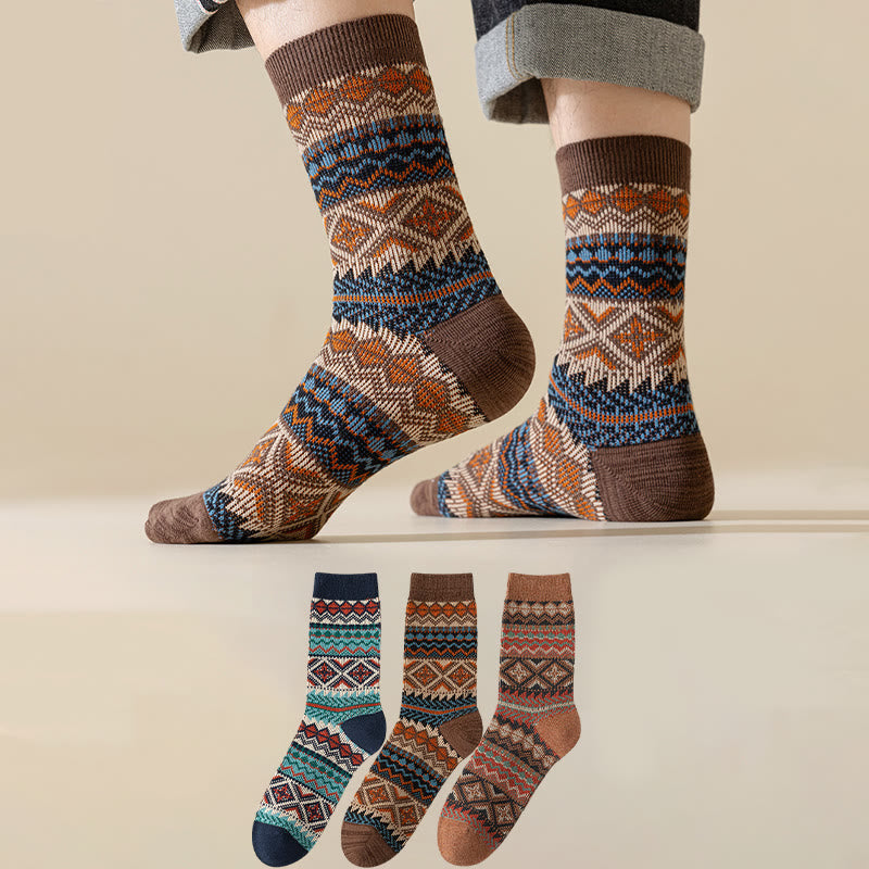 Retro Breathable Quarter Socks(3 Pairs) - image 0