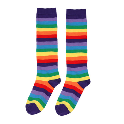 Rainbow Striped Knee High Socks(3 Pairs) - image 8