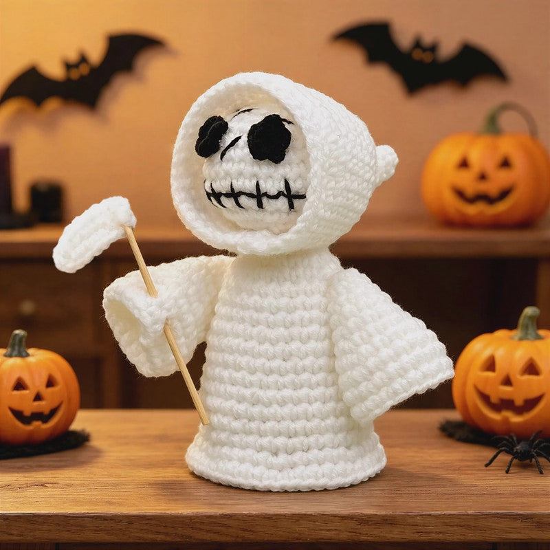 Little Ghost Grim Reaper Crochet Doll - C - One Size - image 2
