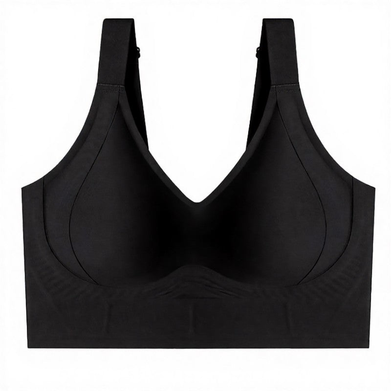 Longline Shaping Wireless Bra with 7-Row Adjustable Hooks - Black - 6XL - image 17