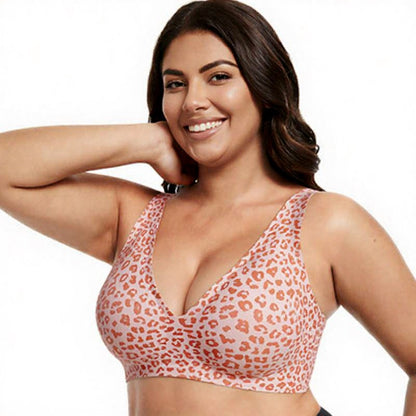 Polka Dot Leopard Print Wireless Bra - image 3