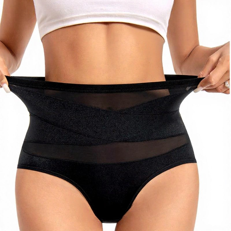 High Waist Sculpting Mesh Panty - image 2