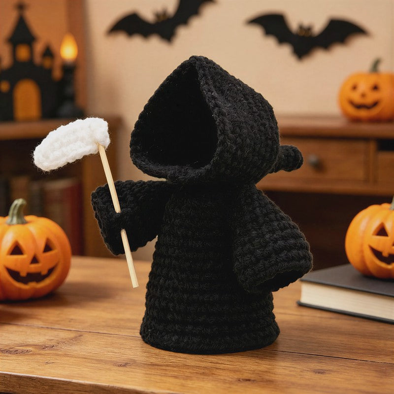 Halloween Grim Reaper Crochet Doll - B - One Size - image 1
