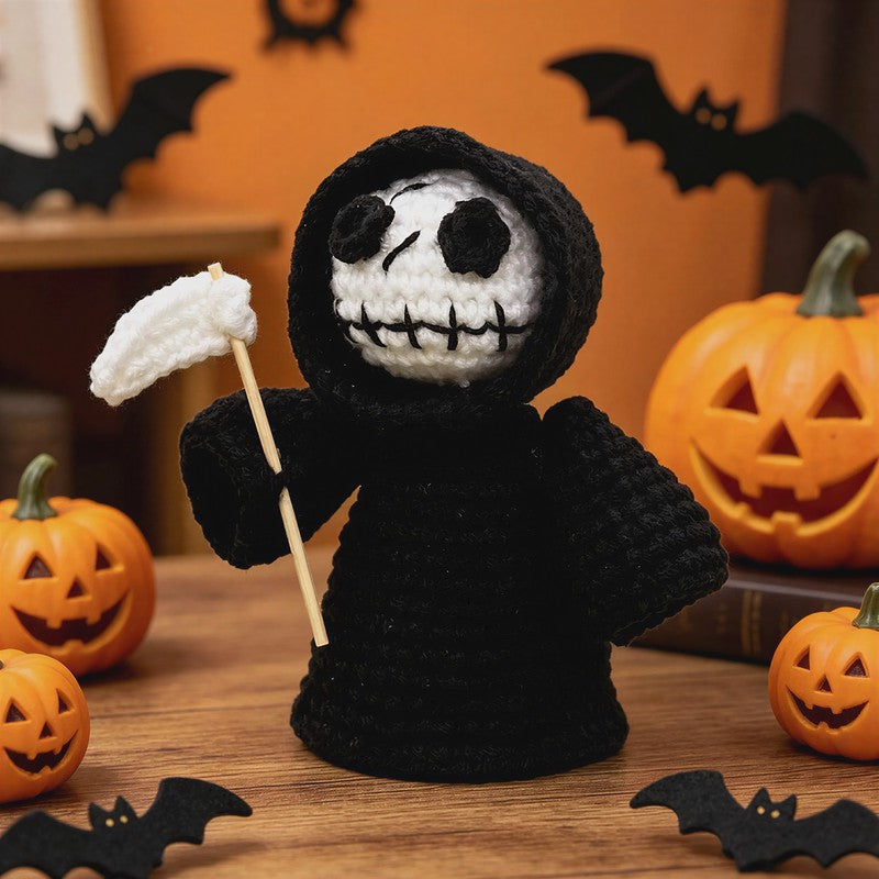 Little Ghost Grim Reaper Crochet Doll - E - One Size - image 4