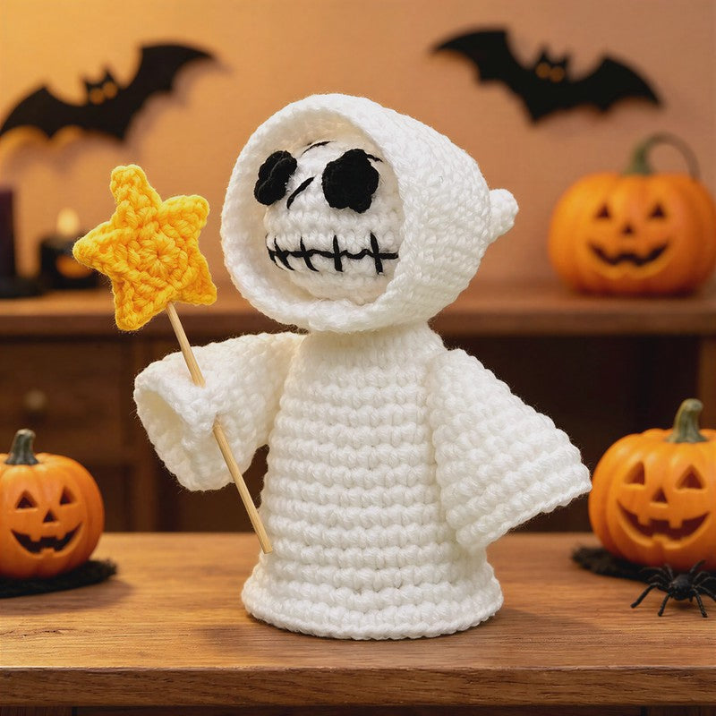 Little Ghost Grim Reaper Crochet Doll - A - One Size - image 0