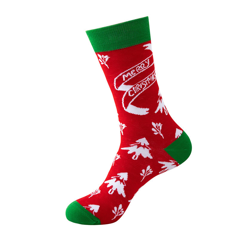 Christmas Unisex Cozy Crew Socks(5 Pairs) - image 5