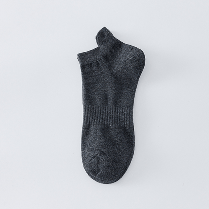 Breathable Solid Color Ankle Socks(8 Pairs) - Dark Grey - EU43-48(US9-13) - image 8