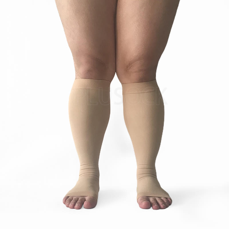 Plus Size Compression Socks Wide Calf Open Toe - image 7