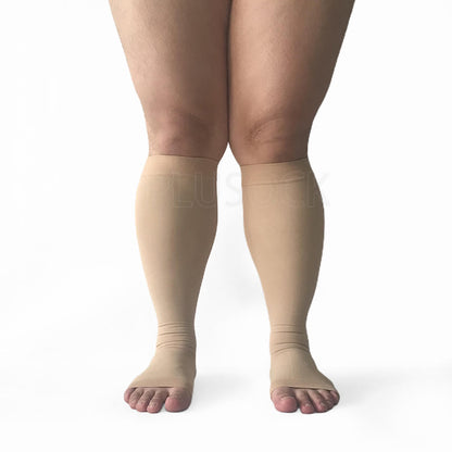 Plus Size Compression Socks Wide Calf Open Toe - image 7